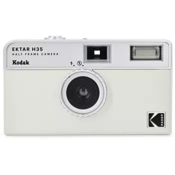 Kodak Ektar H35 pusės kadro 35 mm juostos fotoaparatas - balta/pilka