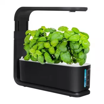Išmanusis hidroponinis vazonas ZG1001 juodas – 6 vietų vidaus sodas su viso spektro LED, Wi-Fi programėlės valdymu, 2,5 l rezervuaru
