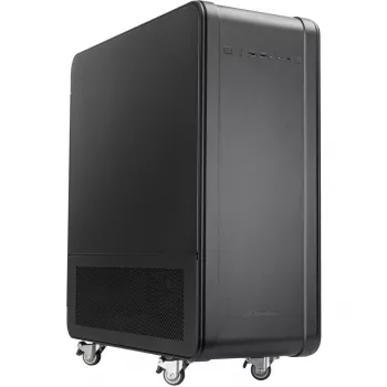 SilverStone Technology ALTA G1M Micro-ATX bokšto korpusas - juodas, grūdintas stiklas, 90° pagrindinės plokštės pasukimas, 180mm Air Penetrator ventiliatorius
