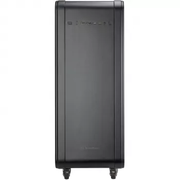 SilverStone Technology ALTA G1M Micro-ATX bokšto korpusas - juodas, grūdintas stiklas, 90° pagrindinės plokštės pasukimas, 180mm Air Penetrator ventiliatorius