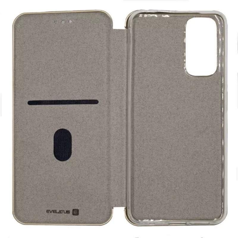 Evelatus Xiaomi Redmi Note 10S / Poco M5s knygos tipo dėklas auksinis
