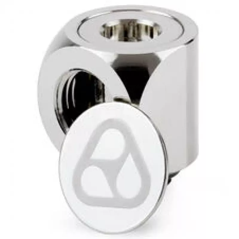 Thermal Grizzly DeltaMate Rotary 90° adapteris G1/4 colio - blizgus nikelis