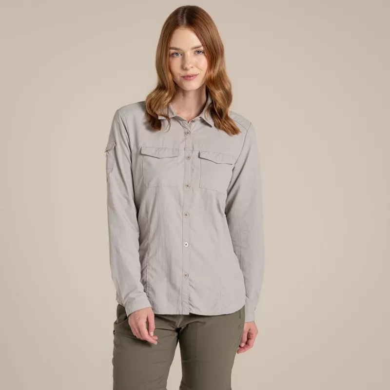 Craghoppers NosiLife Adventure LS Shirt III moteriški kelioniniai marškiniai - Soft Mushroom