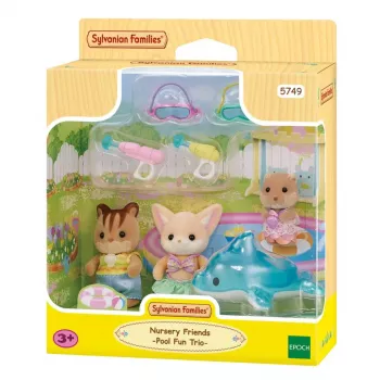 EPOCH Sylvanian Families Adventure Kindergarten Friends Pool Fun žaislų rinkinys