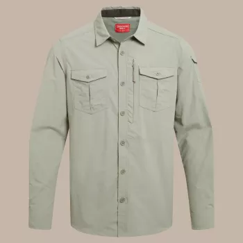 Craghoppers NosiLife Adventure LS Shirt III - Vyriški kelioniniai marškiniai, Bay Leaf, M