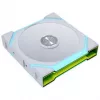 Lian Li UNI FAN SL FLEX Wireless PWM ARGB Reverse Blade 120mm ventiliatorius 3 vnt. komplektas su valdikliu - balta