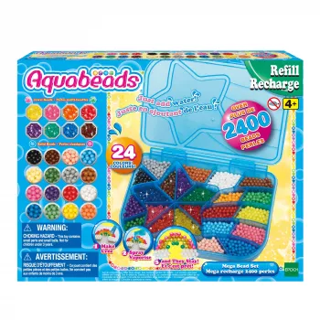 EPOCH Aquabeads Maxi papildymo pakuotė – 2400 vientisų karoliukų 24 spalvų