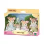EPOCH Sylvanian Families Elnių šeima - 4 kolekcinės figūrėlės (tėtis, mama, mergaitė, berniukas) su nuimamais drabužėliais, pliušiniu plastiku, nuo 3 metų