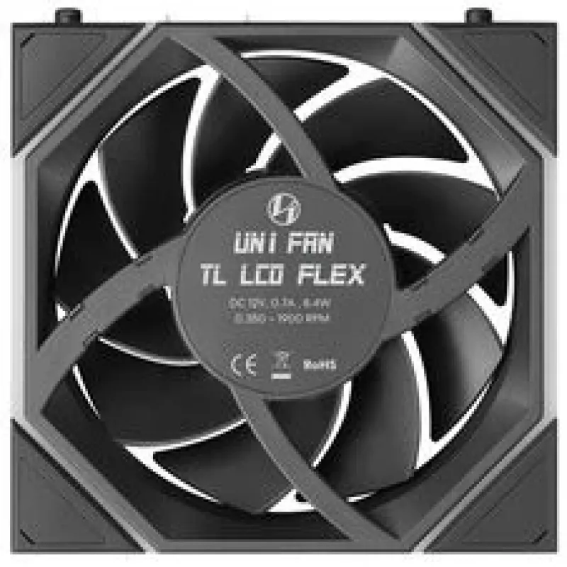 Lian Li UNI FAN TL120 LCD FLEX Wireless ARGB 120mm ventiliatorius - juodas