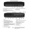 HP Renewed Grade A ProDesk 400 G6 Desktop Mini kompiuteris - Intel Core i5-10500T, 16GB RAM, 256GB SSD, Intel UHD Graphics 630, Windows 11 Pro