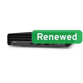 HP Renewed Grade A ProDesk 400 G6 Desktop Mini kompiuteris - Intel Core i5-10500T, 16GB RAM, 256GB SSD, Intel UHD Graphics 630, Windows 11 Pro