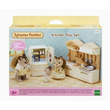 Sylvanian Families Landhaus virtuvė su šaldytuvu - Lėlių namelio baldų rinkinys