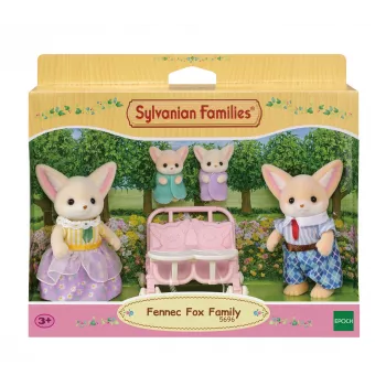 Sylvanian Families Dykumų lapės šeima - 4 figūrėlių rinkinys (tėtis Ronaldas, mama Šeron, dukra Alė, kūdikis Kaja)