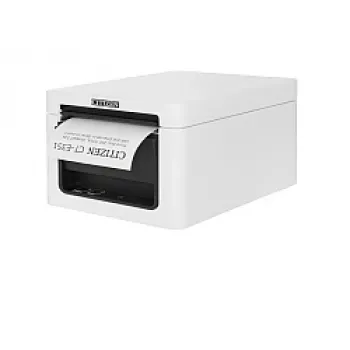 Citizen CT-E351 tiesioginio terminio spausdinimo kvitų spausdintuvas, 200 mm/s, USB ir Ethernet, automatinis pjaustytuvas, juodas