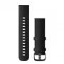 Garmin Quick Release dirželiai (22 mm) juoda oda su šlifuoto skalūno spalvos apkaustais
