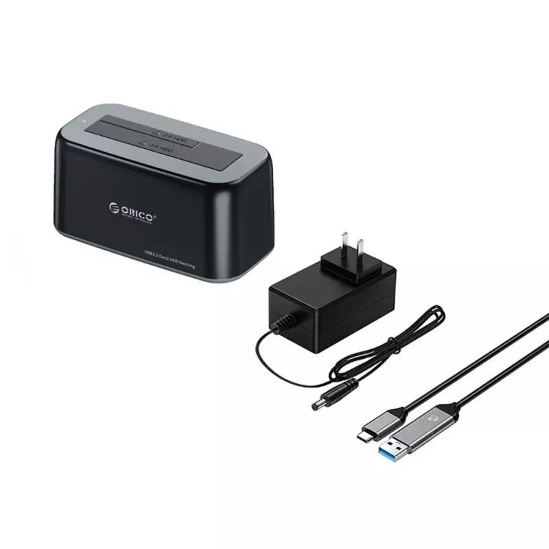 ORICO 6819C3 dviejų lizdų USB 3.0 SATA prijungimo stotelė, skirta 2,5/3,5 colio HDD/SSD - juoda