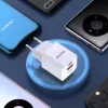 DUDAO A13Pro EU GaN 33W PPS USB-C/USB sieninis įkroviklis - baltas