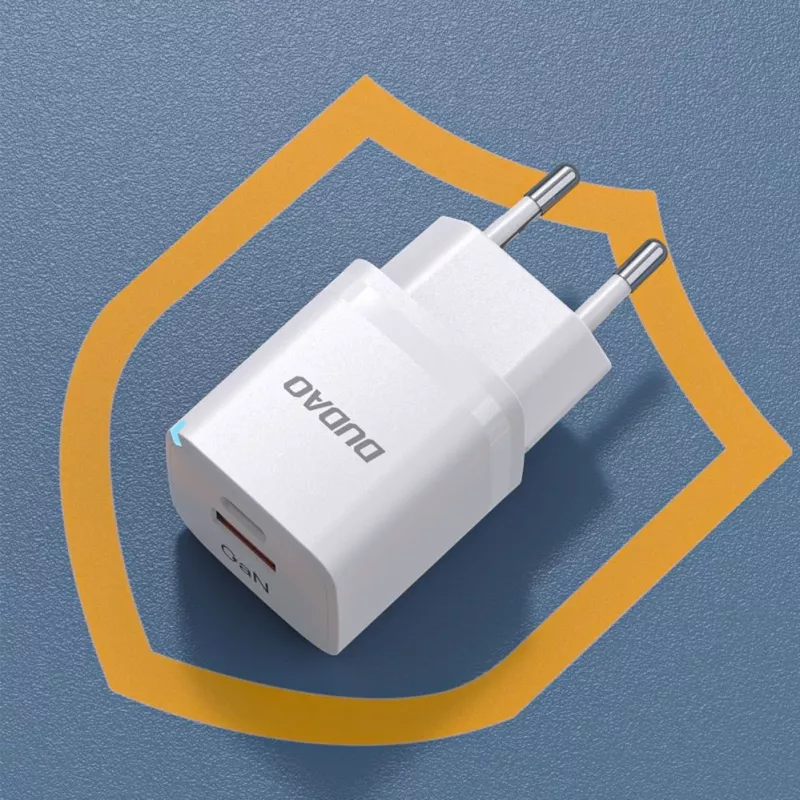 DUDAO A13Pro EU GaN 33W PPS USB-C/USB sieninis įkroviklis - baltas