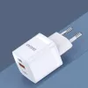 DUDAO A13Pro EU GaN 33W PPS USB-C/USB sieninis įkroviklis - baltas