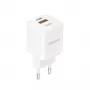 DUDAO A13Pro EU GaN 33W PPS USB-C/USB sieninis įkroviklis - baltas