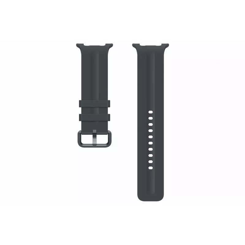Samsung Sport Band M/L, skirtas Galaxy Watch 9, Watch 8, Watch 7, Watch 6, Watch 5, Watch 4 - juoda fluoroelastomerinė