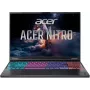 Acer Nitro 16 AN16-A91-R9ZL 16 colių QHD+ 240Hz žaidimų nešiojamasis kompiuteris - AMD Ryzen 9 9955HX3D, 32GB DDR5, 1TB SSD, NVIDIA GeForce RTX 5070 Ti 12GB, Windows 11 Home, Obsidian Black