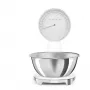 Smeg KSF01WHWW 50-ųjų stiliaus mechaninės virtuvinės svarstyklės su nerūdijančio plieno dubeniu, 5 kg talpa, baltos
