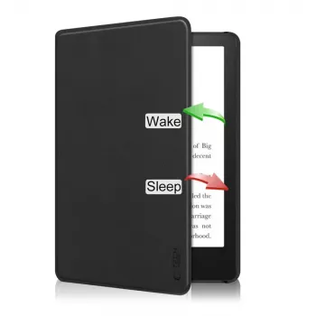 Tech-Protect SmartCase Folio dėklas, skirtas Kindle Paperwhite 11-os kartos / Signature Edition - juodos spalvos