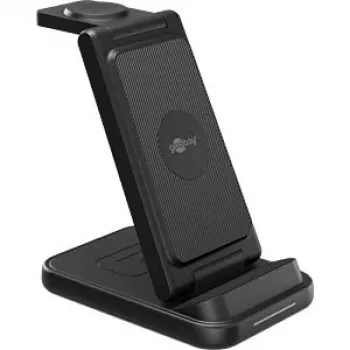 GOOBAY belaidis 3-in-1 įkroviklis, 15 W (juodas)