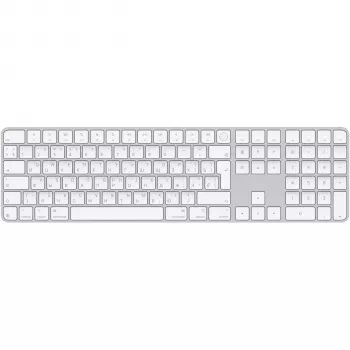 Apple Magic Keyboard su Touch ID ir skaičių klaviatūra, rusiškas išdėstymas, baltais klavišais (MXK73RS/A)