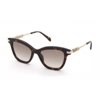 ZADIG & VOLTAIRE moteriški SZV451 Havana acetatiniai akiniai nuo saulės su gradientiniais rudais lęšiais, 52/19/140 mm