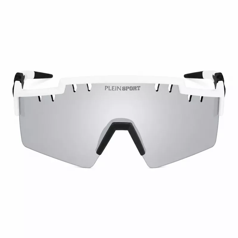 Philipp Plein Sport vyriški akiniai nuo saulės SSP001-9905WW - juodas rėmelis, pilki lęšiai, 99mm