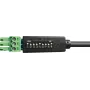 PureLink PureTools RS-232 nuosekliojo valdymo laidas, Phoenix 3 kontaktų į DB9 kištuką, 1 m, perjungiama kontaktų schema, juodos spalvos