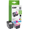 KMP 1741.400500 MultiPack juodos ir trispalvės rašalo kasetės, suderinamos su HP 62XL (C2P05AE/C2P07AE) - 2 vnt.