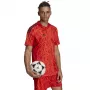 ADIDAS vyriški Condivo 22 vartininko marškinėliai trumpomis rankovėmis, raudoni H21238