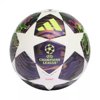 adidas UCL 25/26 Final Competition futbolo kamuolys, 5 dydis, baltas/violetinis