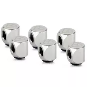 Thermal Grizzly DeltaMate Rotary Fitting 90° G1/4 colio Gloss Nickel – 6 vnt.