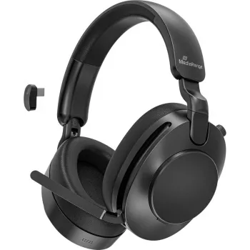 MEDIARANGE MROS308 belaidės ausinės per ausį su Bluetooth 5.0, 40 mm tvarkyklėmis, sulankstomu dizainu, juodos spalvos