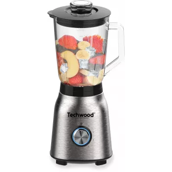 Techwood TBLI-1250 stalinis blenderis 1200 W 1,5 L stiklinis indas juodas/sidabrinis