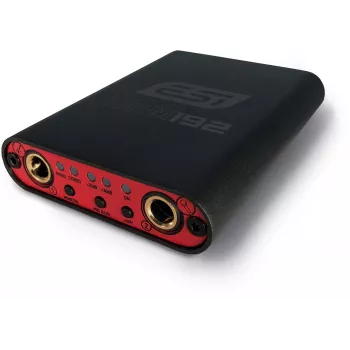 ESI UGM192 USB-C garso sąsaja su 192 kHz 24 bitų konversija, XLR/TRS kombinuotu įėjimu, Hi-Z instrumentų įėjimu, tiesioginiu monitoravimu