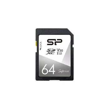 Silicon Power 64GB SDXC UHS-I U3 V30 atminties kortelė - 100MB/s skaitymas, 80MB/s rašymas, 4K vaizdo įrašas