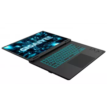 GIGABYTE GAMING A16 PRO DXHG4EECC4SD žaidimų nešiojamasis kompiuteris, 16 colių QHD+ 165Hz, Intel Core 7 240H, 32GB LPDDR5X, 1TB SSD, RTX 5070 Ti 12GB, be OS, pilka