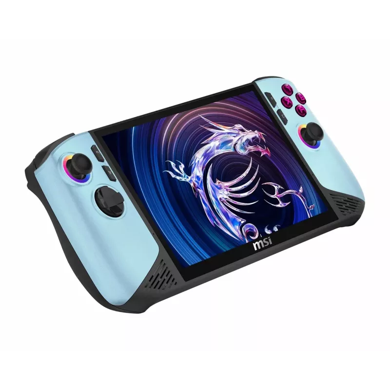 MSI Claw 8 AI+ A2VM Glacier Blue Edition-254PL Delninės konsolės žaidimų kompiuteris - Intel Core Ultra 7 258V, 32GB LPDDR5x, 1TB SSD, 8 colių FHD 120Hz liečiamasis ekranas, Intel Arc Graphics, Windows 11 Home