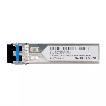 EXSYS EX-SFP-2000 SFP siųstuvas-imtuvas LC vienmodis dvipusis 20km - 1.25 Gbps