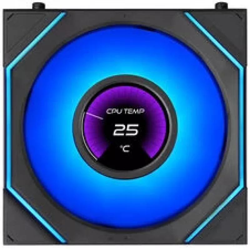 Lian Li UNI FAN SL-INF 120 FLEX LCD Wireless ARGB 3 rinkinys juodos spalvos su valdikliu