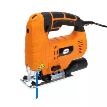 OKKO M1Q-DD20-80 800W dėlionė su reguliuojamu greičiu, švytuokliniu veikimu, be įrankių keičiamu pjūkleliu, įstrižu pjovimu 0-45°, dulkių ištraukimu