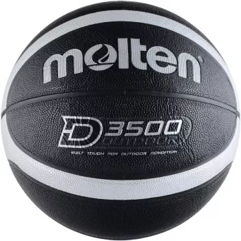 Molten B6D3500-KS lauko krepšinio kamuolys, 6 dydis, juodas/sidabrinis