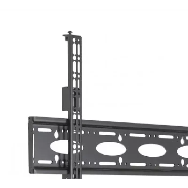 B-TECH AV BT8448-150/BB itin didelės universalios plokščiaekranės lubų tvirtinimo detalės su 1,5 m Ø50 mm strypu, VESA iki 1100x700, 130 kg, juodos spalvos