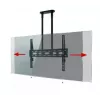 B-TECH AV BT8448-150/BB itin didelės universalios plokščiaekranės lubų tvirtinimo detalės su 1,5 m Ø50 mm strypu, VESA iki 1100x700, 130 kg, juodos spalvos