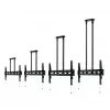 B-TECH AV BT8448-150/BB itin didelės universalios plokščiaekranės lubų tvirtinimo detalės su 1,5 m Ø50 mm strypu, VESA iki 1100x700, 130 kg, juodos spalvos